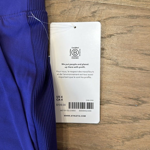 NWT Athleta Brooklyn Lined Tapered Mid Rise Jogger Pant Noble Blue Size 4 - Picture 4 of 9